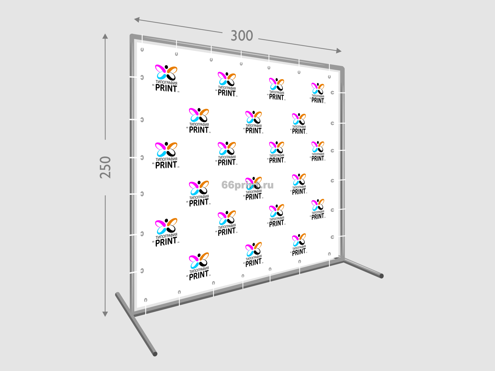 Пресс волл 250х300 см. (конструкция + баннер с печатью 720 dpi) –  типография в Таганроге